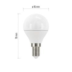 EMOS LED žiarovka True Light Mini Globe / E14 / 4,2 W (40 W) / 470 lm / teplá biela