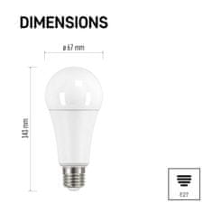 EMOS LED žiarovka Classic A67 / E27 / 19 W (150 W) / 2 452 lm / studená biela