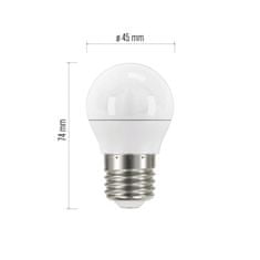 EMOS LED žiarovka Classic Mini Globe / E27 / 5 W (40 W) / 470 lm / teplá biela