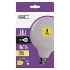 EMOS LED žiarovka Filament Globe / E27 / 11 W (100 W) / 1 521 lm / teplá biela
