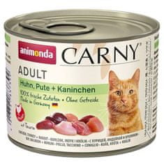 Animonda Carny cat konz. - kura, morka + králik 200 g