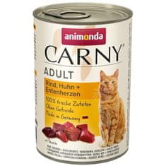 Animonda Carny cat konz. - hovädzie, kura, kačacie srdce 400 g