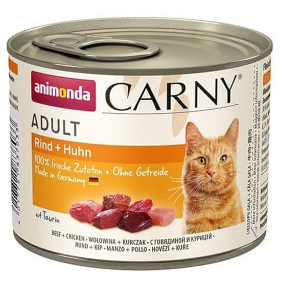 Animonda Carny cat konz. - hovädzie + kura 200 g