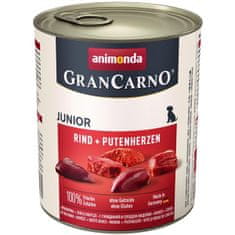 Animonda GranCarno dog Junior konz. - hovädzie + morčacie srdce 800 g