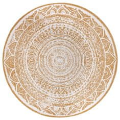 NORTHRUGS Kusový koberec Twin Supreme 105799 Ochre kruh – na von aj na doma 140x140 (priemer) kruh