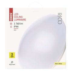 EMOS LED prisadené svietidlo Cori, kruh. biele 22W teplá b., IP44