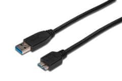 Digitus USB kabel AK-300116-018-S USB 3.0, USB A - Micro USB B, M / M, 1,8m