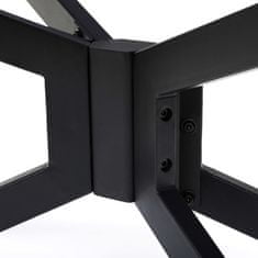Autronic Moderní jídelní stůl Jídelní stůl, 180x90x75 cm, MDF deska, 3D dekor divoký dub,kovovová hvězdicová podnož, černý mat (HT-885 OAK)