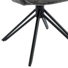 Autronic Moderní jídelní stůl Jídelní a konferenční židle, potah tmavě šedá látka, kovové nohy, černý mat (HC-533 GREY2)