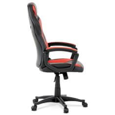 Autronic Herní židle Herní židle, potah - červená a černá ekokůže. houpací mechanismus (KA-Y209 RED)
