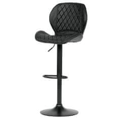 Autronic Barová židle Židle barová, černá COWBOY látka, černá podnož (AUB-431 BK3)
