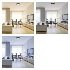 EMOS LED prisadené svietidlo, kruhové, čierne, 28,5W, CCT