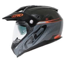 XRC Motocyklová prilba tmavo šedá/čierna/oranžová vel´.