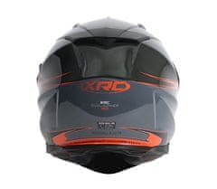 XRC Motocyklová prilba tmavo šedá/čierna/oranžová vel´.