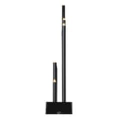 EMOS LED svietnik čierny, 27,5 cm, 3x AA, vnútorný, teplá biela, časovač