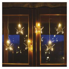EMOS LED vianočný záves – hviezdy, 45x84 cm, vonkajší aj vnútorný, teplá biela