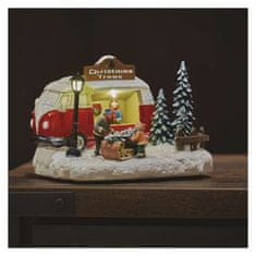 EMOS LED vianočné auto, 13,7 cm, 3x AA, vnút., teplá biela