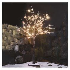 EMOS LED svietiaci stromček s bobuľami, 120 cm, vonkajší aj vnútorný, teplá biela, časovač