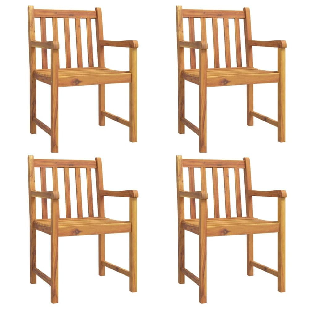 Vidaxl Záhradné stoličky 4 ks 56x55,5x90 cm akáciový masív