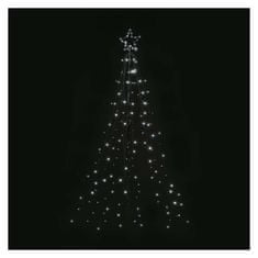 EMOS LED vianočný strom kovový, 180 cm, vonkajší aj vnútorný, studená biela, časovač