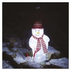 EMOS LED vianoč. snehuliak s čiapkou a šálom, 46 cm, vonkaj. aj vnútor., studená biela