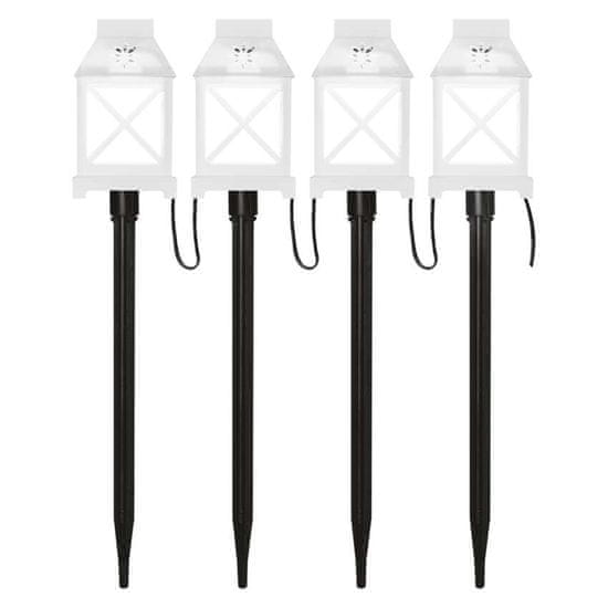 EMOS LED dekorácia – zapichovacie lampáše biele, vonkajšie aj vnútorné, studená biela