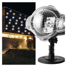 EMOS LED dekoratívny projektor – hviezdičky, vonkajší aj vnútorný, teplá/studená biela