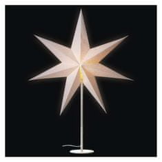 EMOS Svietnik na žiarovku E14 s papierovou hviezdou biely, 67x45 cm, vnútorný