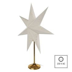 EMOS LED hviezda papierová so zlatým stojančekom, 45 cm, vnútorná