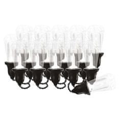 EMOS LED svetelná reťaz – 16x párty žiarovky číre, 7,6 m, vonkajšia aj vnútorná, teplá biela