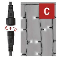 EMOS Standard LED spojov. vianočná reťaz – záclona, 1x2 m, vonkajšia, studená biela