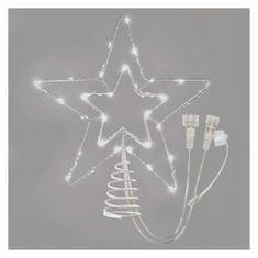 EMOS Standard LED spojov. vianoč. hviezda, 28,5 cm, vonkaj. aj vnútor., studená biela