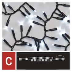 EMOS Profi LED spojovacia reťaz čierna – cluster, 3m, vonkaj. aj vnútorná, studená biela