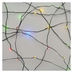 EMOS LED vianočná nano reťaz zelená, 15 m, vonkajšia aj vnútorná, multicolor, časovač