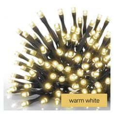 EMOS LED vianočná reťaz, 2,8 m, 3x AA, vonkajšia aj vnútorná, teplá biela, časovač