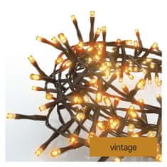 EMOS LED vianočná reťaz – cluster, 8 m, vonkajšia aj vnútorná, vintage, časovač