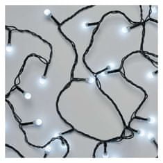 EMOS LED vianočná cherry reťaz – guličky, 8 m, vonkajšia aj vnútorná, studená biela, programy