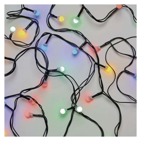 EMOS LED vianočná cherry reťaz – guličky, 30 m, vonkajšia aj vnútorná, multicolor, časovač