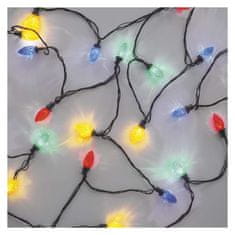 EMOS LED vianočná reťaz, farebné žiarovky, 9,8 m, multicolor, multifunkčná