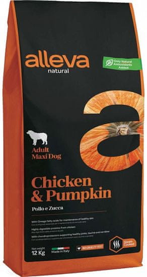 Alleva Granule pre psa NATURAL dog chicken & pumpkin adult maxi 12kg