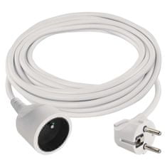 EMOS Predlžovací kábel 7 m / 1 zásuvka / biely / PVC / 1 mm2