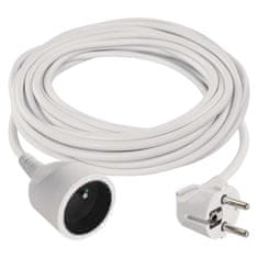 EMOS Predlžovací kábel 10 m / 1 zásuvka / biely / PVC / 1 mm2