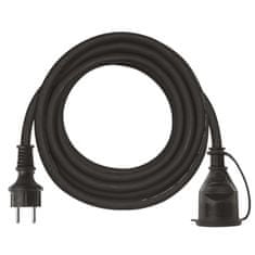 EMOS Vonkajší predlžovací kábel 5 m / 1 zásuvka / čierny / guma-neoprén / 230 V / 1,5 mm2