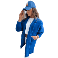 Dstreet Dámsky kabát z alpaky RITA II modrý ny0627 Univerzálne