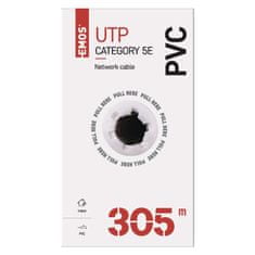 EMOS Datový kábel UTP CAT 5E PVC Basic, 305m