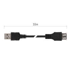 EMOS USB kábel 2.0 A vidlica – A zásuvka 2m