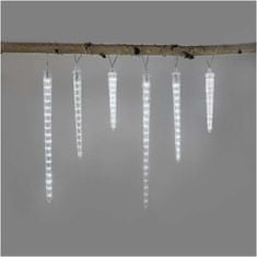 EMOS LED vianočné girlanda - cencúle, 6 ks, 3,6 m, vonkajšie aj vnútorné, studená biela