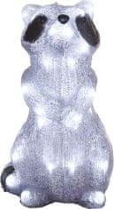 EMOS LED dekorácia – svietiaci mýval, 39 cm, vonkajšie aj vnútorné, studená biela, časovač