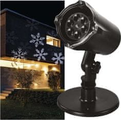 EMOS LED vianočný dekoratívny projektor – vločky, vonkajšie aj vnútorné, biela