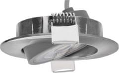 EMOS LED bodové svietidlo Exclusive strieborné, kruh 5W teplá biela